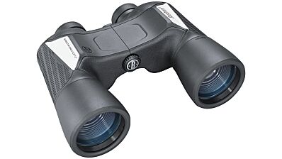 Bushnell Bs11250 Spectator Sport 12x50mm Binoculars, oblique view showing objective lenses.
