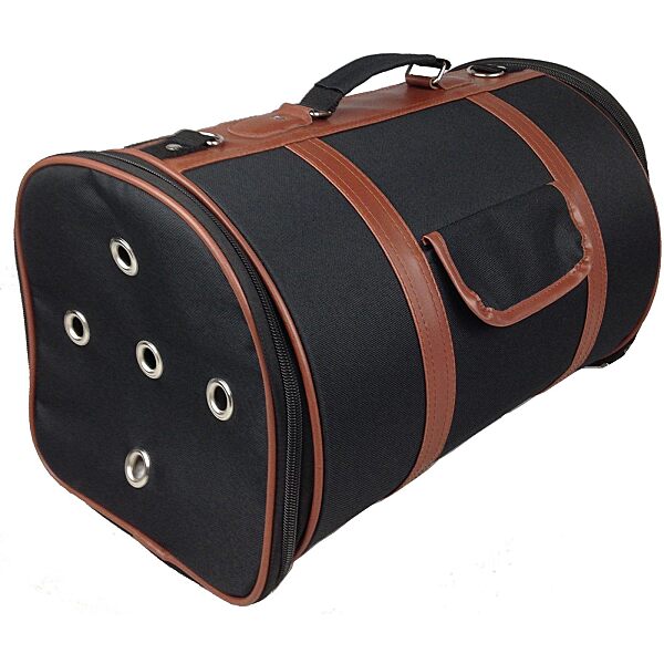 Airline Approved Fashion-Cylinder-Posh-Pet-Carrier, oblique view